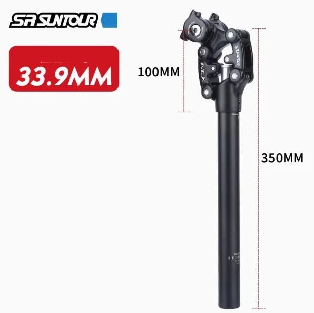 SR Suntour NCX Bicycle Damping Suspension Seat Post Mountain Bike 50mm Travel 27.2/28.6/30.0/30.4/30.9/31.6/33.9*350mm Seat Tube image 3