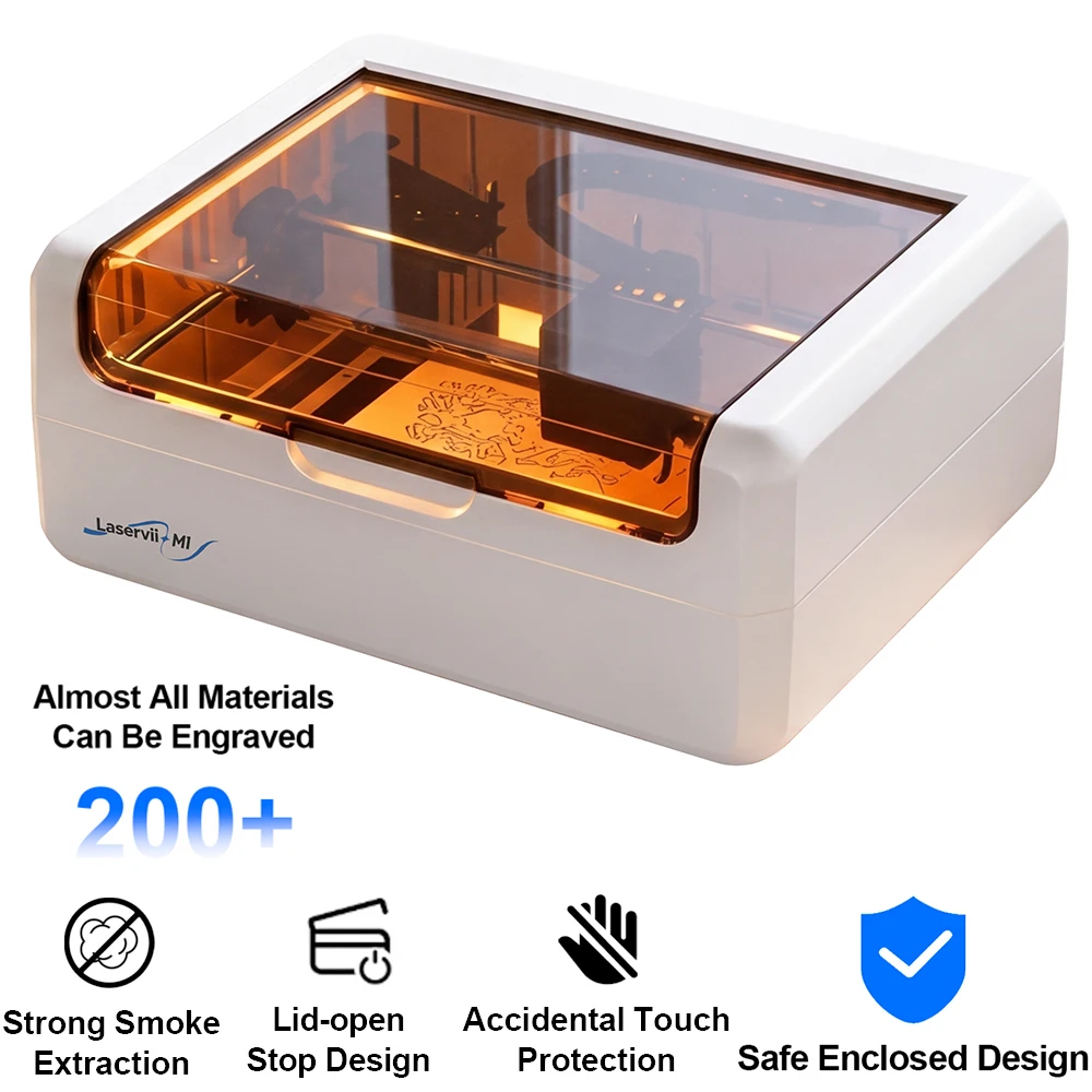 

M1s IR-2W Infrared Laser Enclosed Laser Engraver M1s-12W/24W Blue Metal Laser Engraver Acrylic Wood Wifi Control High Precision