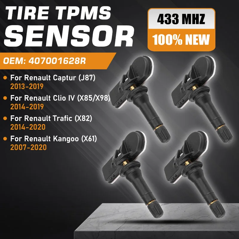 

1/4PCS Tire Pressure Sensor For Renault Captur 2013-2019 Renault Clio 4 Renault Trafic 2014-2020 Renault Kangoo 2007-2020 TPMS