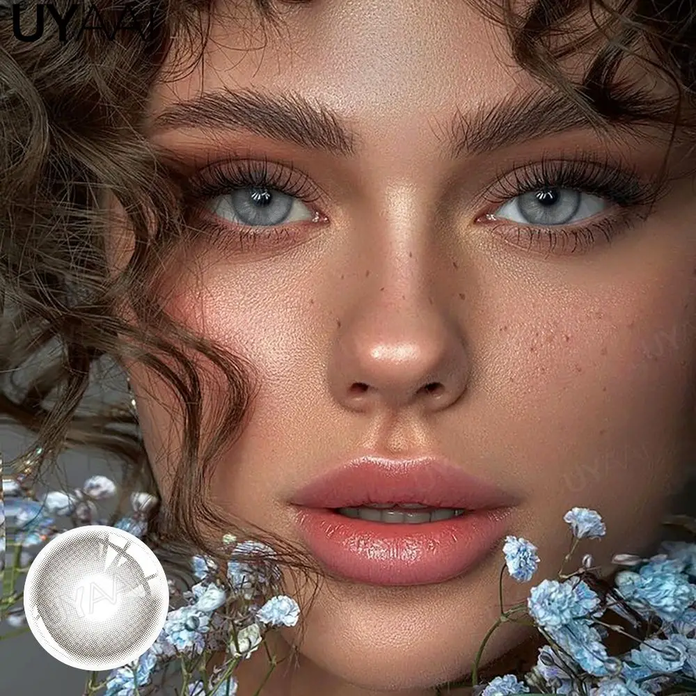UYAAI Kleopatra-Serie Farbkontaktlinsen für Augen, braune Farblinse, blaue Augen, Kontakt-Make-up, Schönheit, farbige Schüler, grau, natürlich – Detail 28