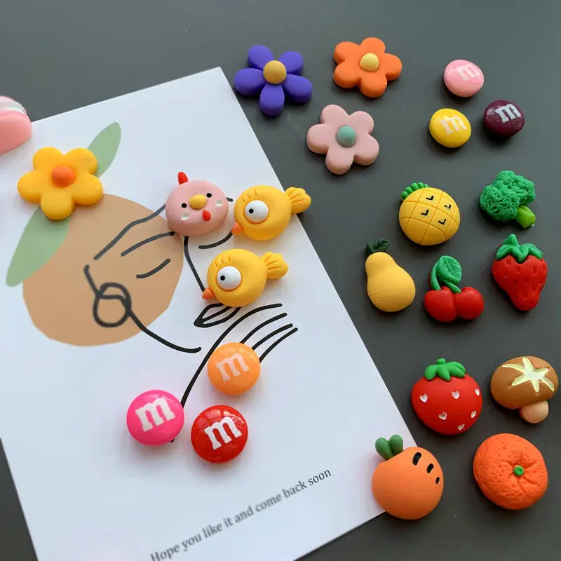 Cartoon Mini Magnet Refrigerator Series Set Animal Food Christmas Refrigerator Decoration Home Decorative Magnet Photo Wall