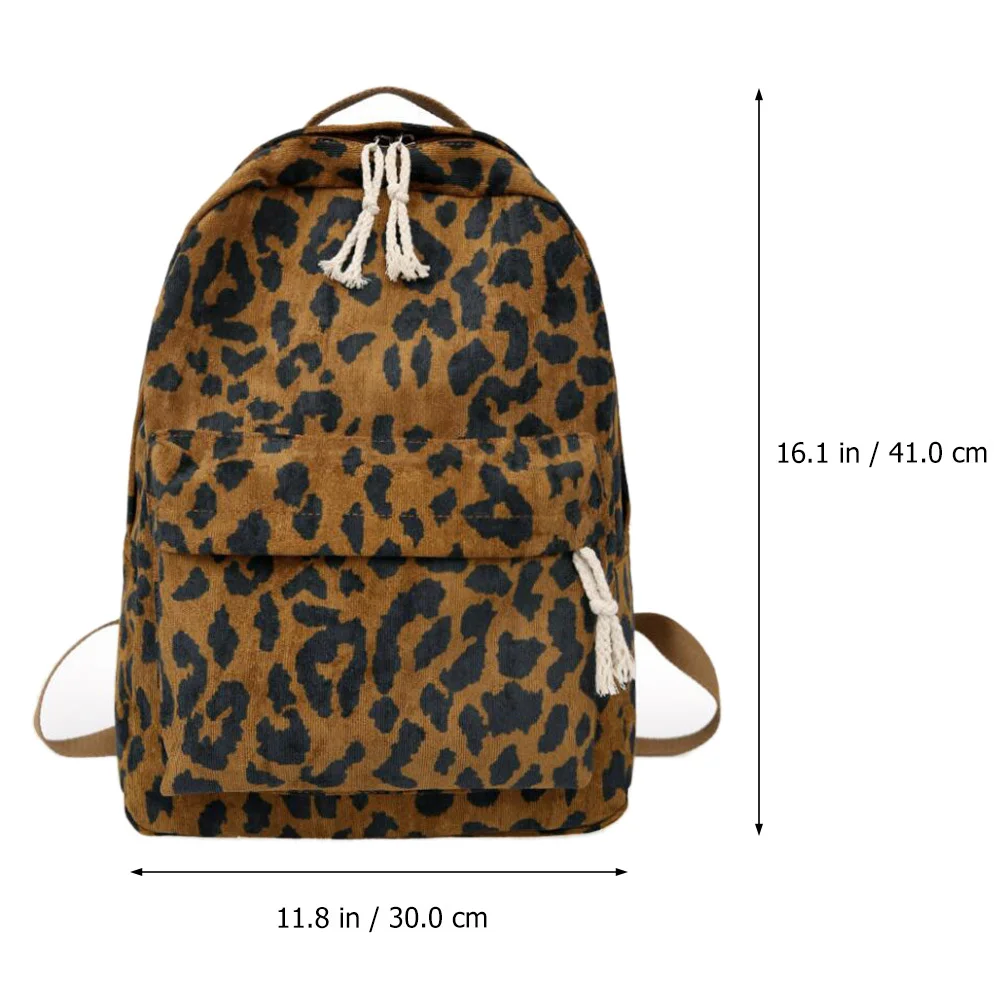 1 قطعة حقيبة ظهر الطالب ليوبارد الموضة سعة كبيرة مدرسة السفر في الهواء الطلق حقيبة مريحة دائم ليوبارد على ظهره #1