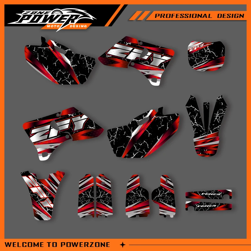 Powerzone Graphics For YAMAHA YZF250 400 426 2002 2001 2000 1999 1998 YZ250F Decals Stickers Motorcycle Background Custom
