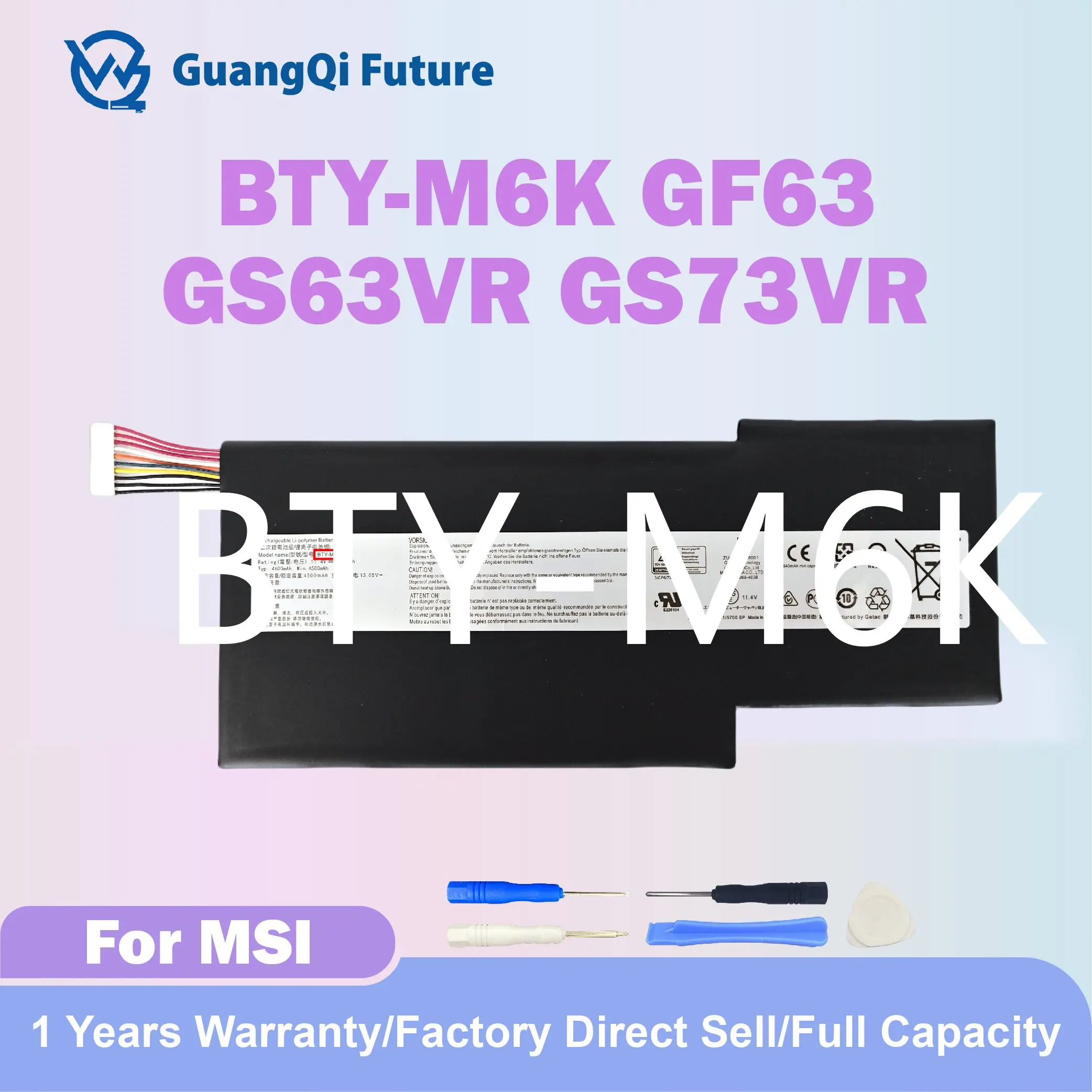 Batería de Repuesto BTY-M6K Nueva para MSI MS-17B4 MS-16K3 GF63 GS63VR GS73VR 7RG Thin 8RB 8RD 8RC GF75 9SC Thin 3RD 8RC 9SC GF65 Thin