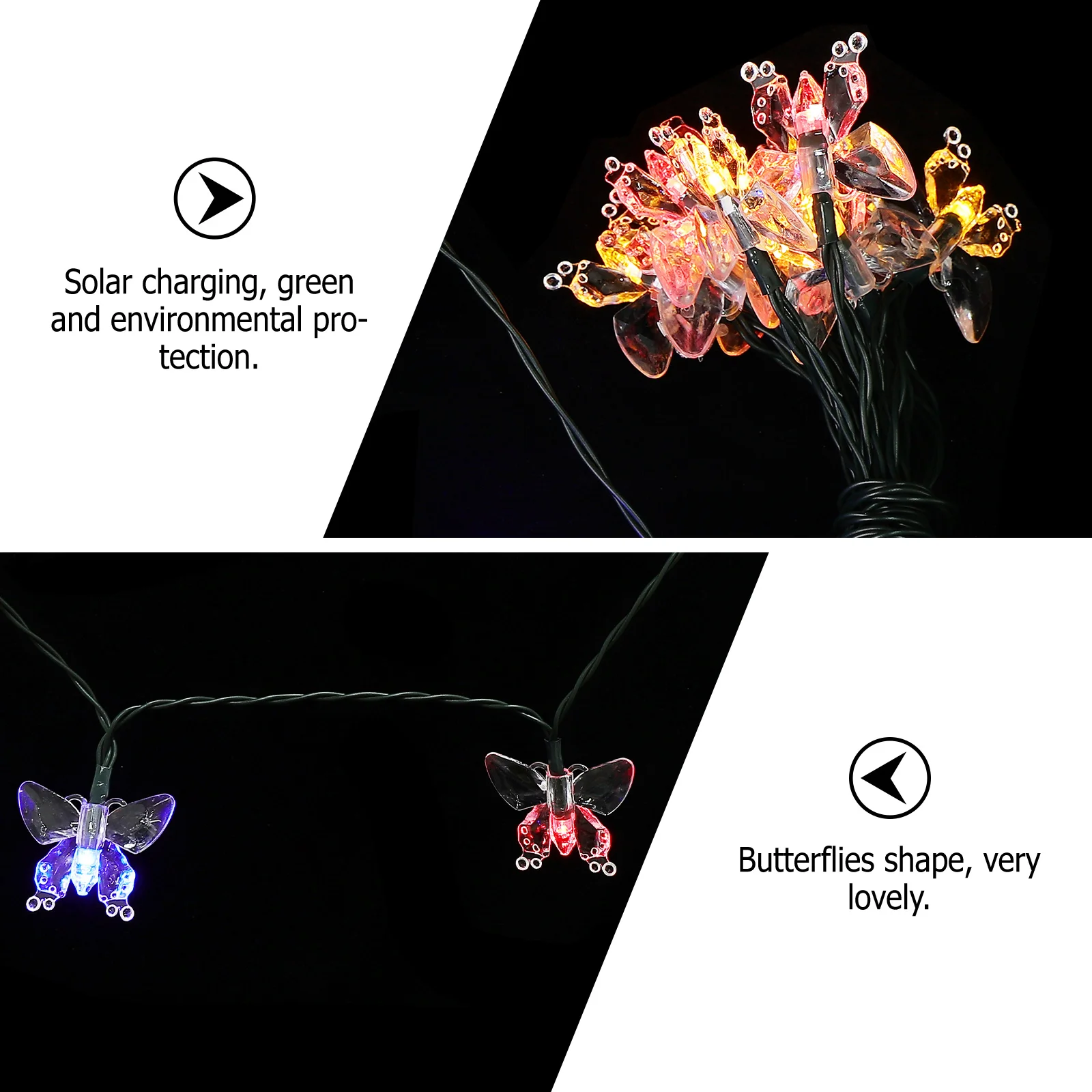 

1Pcs Solar String Lights 20 Lamp Beads for Christmas Hanging Decor Plastic Lanterns with Modern Design Solar Hanging Lantern