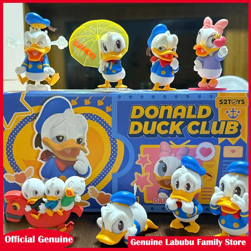 

Original Blind Box Disney Cartoon Donald Duck Club Series Surprise Mysterious Box Dolls Desk Decoration Kawaii Birthday Gift