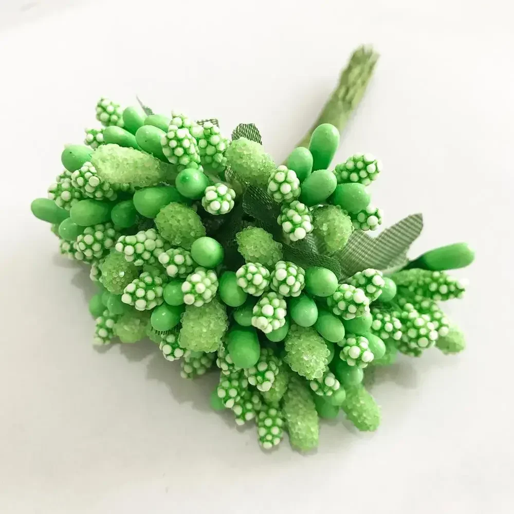 6/10/12/24/200pcs Mixed Green Plant Flower Cherry Stamen Berries Bundle DIY Christmas Wedding Cake Gift Box Wreaths Decor