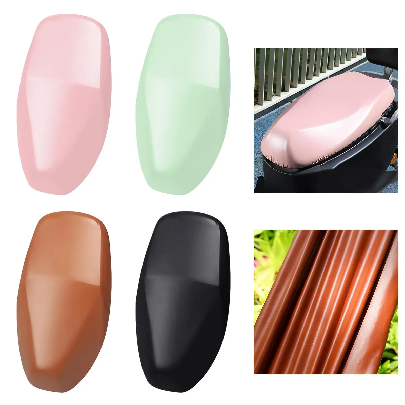 

Durable E Bike Seat Cover Waterproof PU Leather Universal Scooter Cushion for Outdoor Protection