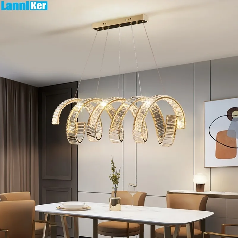 

Morden Dining Room Chandelier Living Room Led Light Luxury Crystal Chandeliers Restaurant Table Pendant Lights Home Decor Lamps