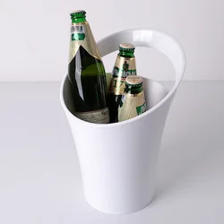 PS Transparent Champagne Bucket Bar Beer KTV Special Acrylic Round Ice Buckets Wine Holder Popcorn Bucket