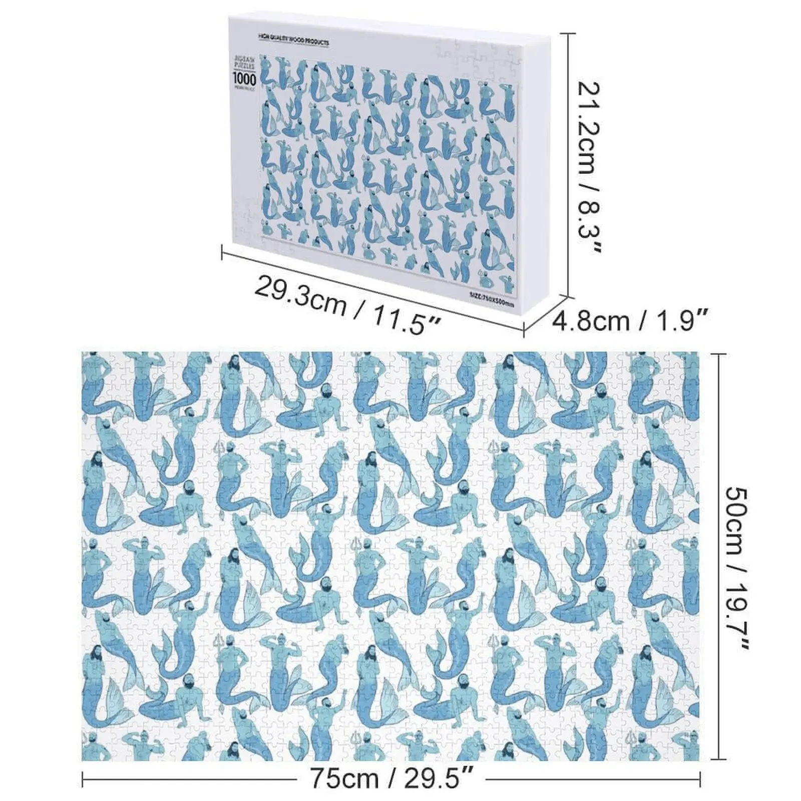 Mermen life Jigsaw Puzzle Custom Gift Custom Gifts Puzzle