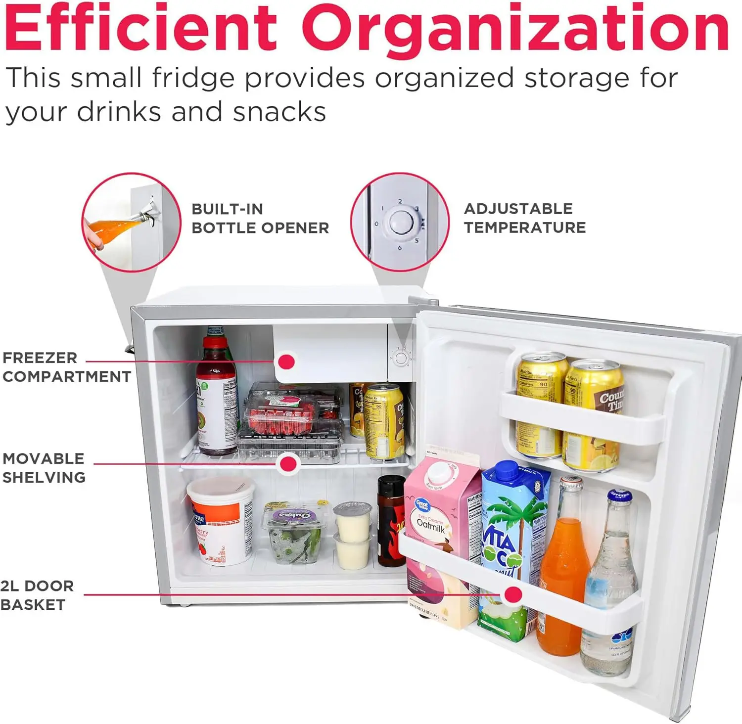 Enfriador de frigorífico ini Frigorera abridor de bielas incorporado para oficina, Beoo, Dor Roo