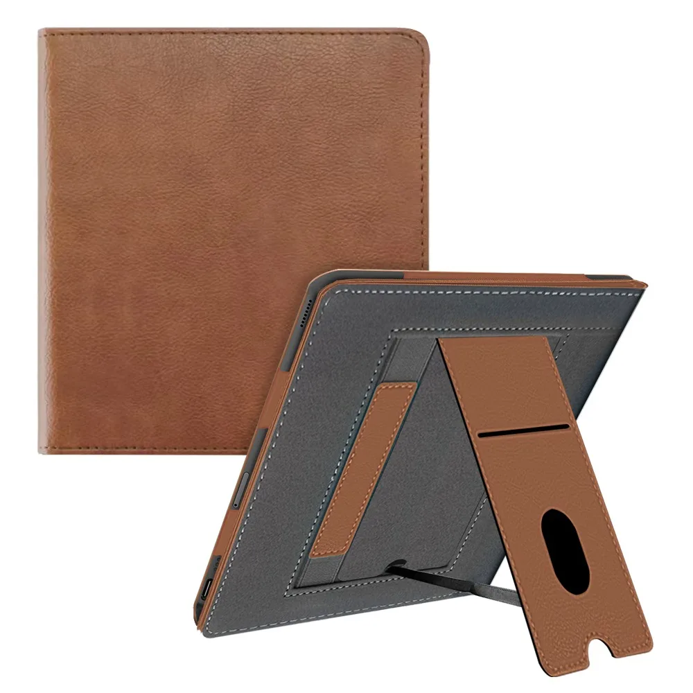 Case For Onyx Boox Go Color 7 (Gen I,II) & Boox Go 7 B/W, PU Leather ,Hard Back Shell Design,Built-in Foldable Stand,Hand Strap