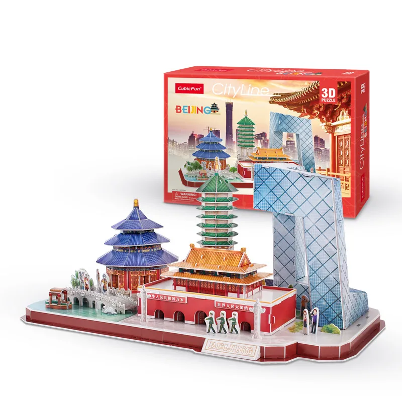 Cubicfun city landmarks building DIY Assembly model construction toys decoration gift for family