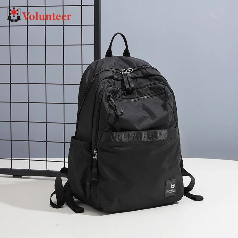 Volunteer Backpack for Men 2023 New Travel Commuter Casual Solid Large Capacity Multi-pocket Waterproof Outdoor Male Bag 1807-01