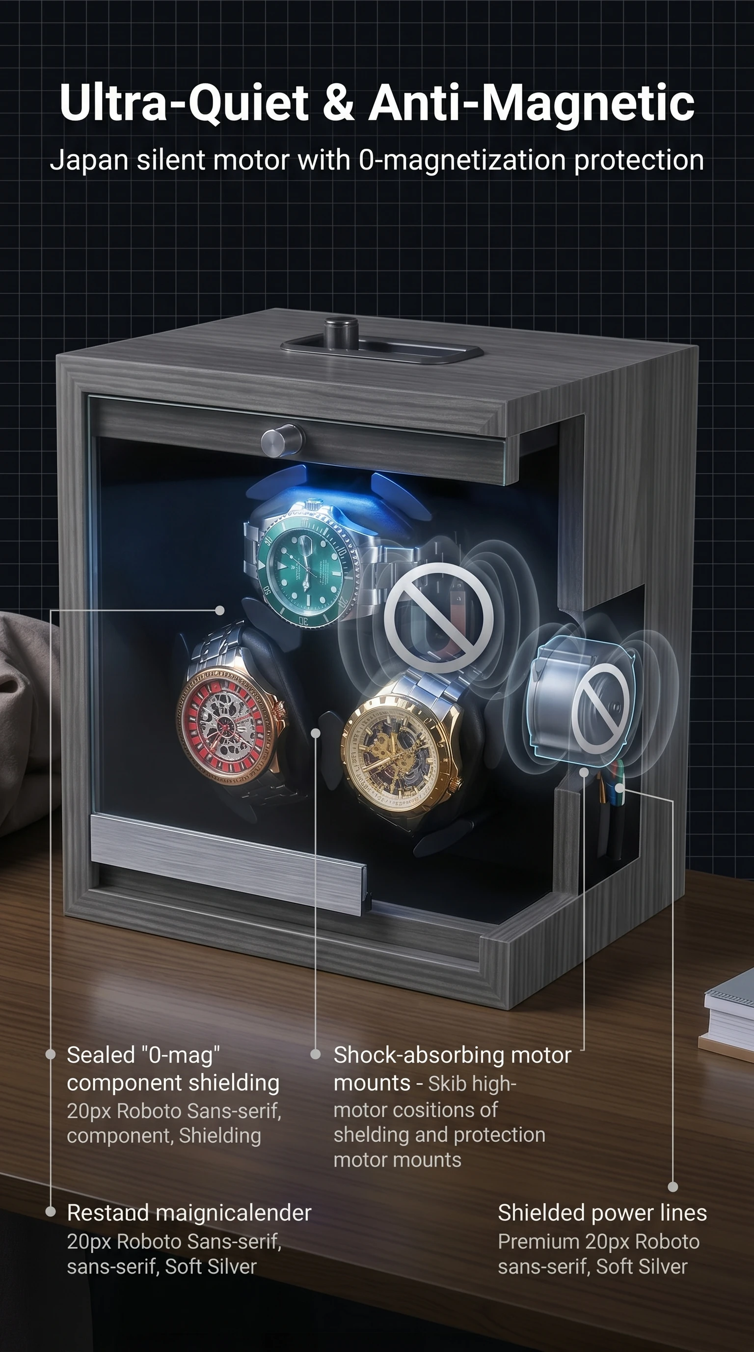 Premium horlogeopwinder met 3  - Watch Winder Automatic Dual Watch Box recensie en prijs