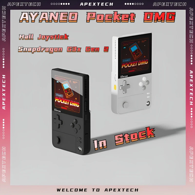 

В наличии: Портативная игровая консоль AYANEO Pocket DMG 3.92 OLED на Snapdragon G3x Gen 2, 15 Вт, 6000 мАч, вертикальная, ретро, Android, с джойстиком Hall, распродажа 328