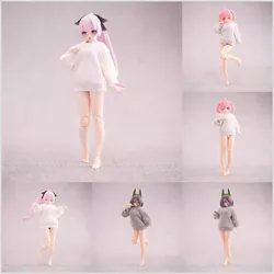 Little 1/12 Soldier Gynoid clothes 99S Series Woolen Hoodie Model Accessories Fit 6'' Action Figure Body In Stock