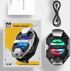 MEMO NEW DL20 Three Gears Adjustable AI Semiconductor Freeze Back-clip Cooling Fan Radiator for IPhone Android PUBG Game Cooler