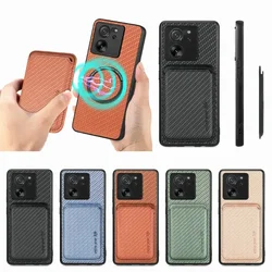 For Magsafe Wallet Card Holder Cover for Xiaomi 14T Pro 14 T 13T 12T 14Pro Wireless Charger Magnetic Case for Mi 14TPro 13 T