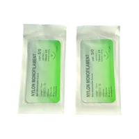 50 Uds suturas quirúrgicas sutura de corte inverso métrico 1,5 monofilamento de nailon Usp