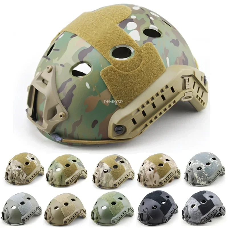 

Shooting FAST PJ Helmet Adjustable Size Hunting Airsoft Paintball CS Head ProtectorTactical Combat Wargame Sports Helmets