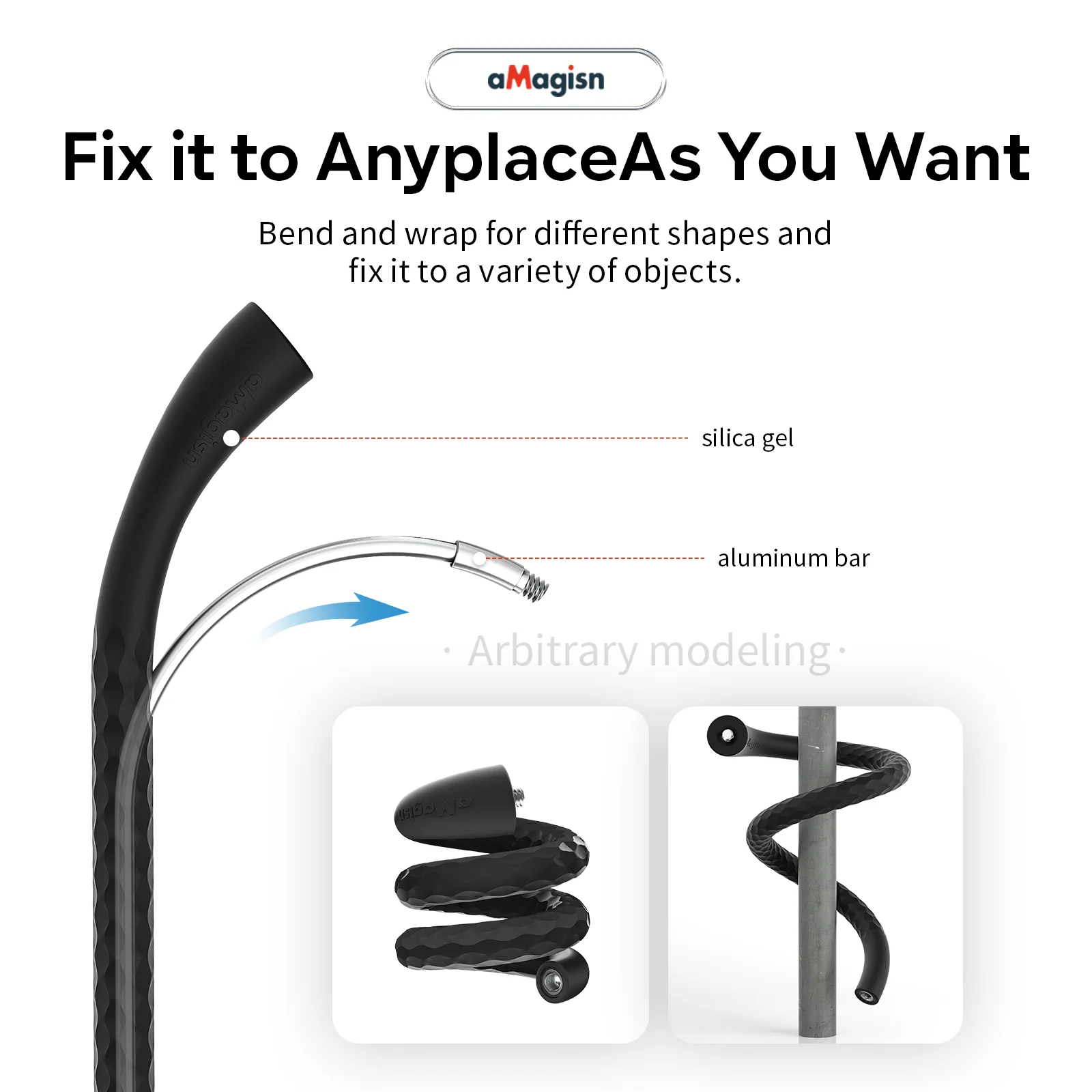 Octopus 유연한 마운트 셀카봉, 액션 카메라 액세서리, Gopro12 11, Insta360 X3 X4, DJI Osmo Action 3 4