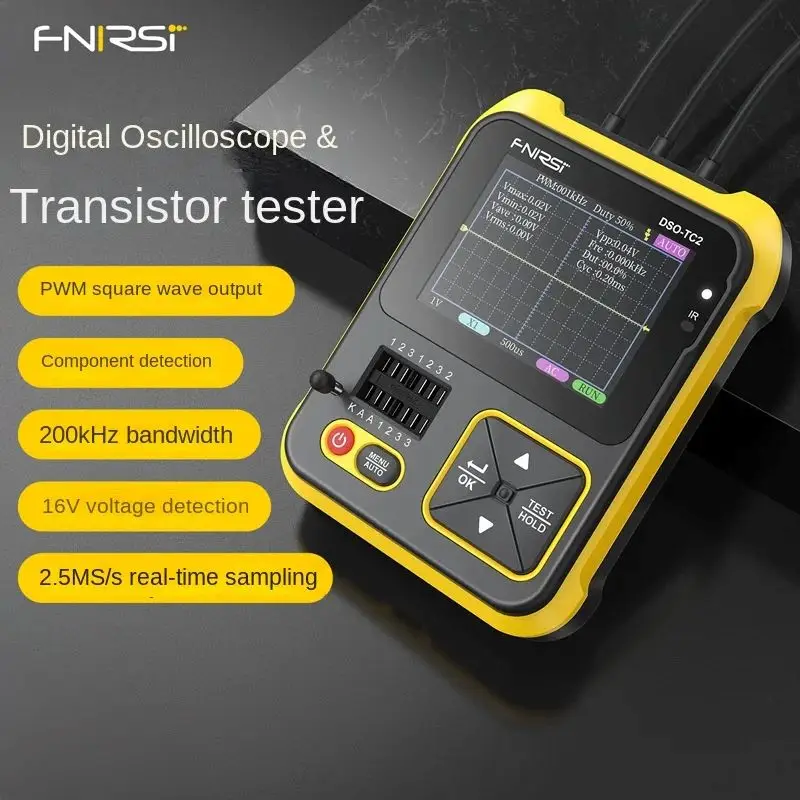 

Handheld digital oscilloscope LCR meter two in one DSO-TC2 portable electronic DIY detection teaching