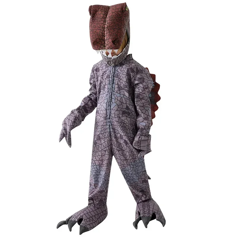 Ee01 spinosaurus criança traje jurassic world dinossauro cosplay para crianças halloween role play festa carnaval outfits & 0ww