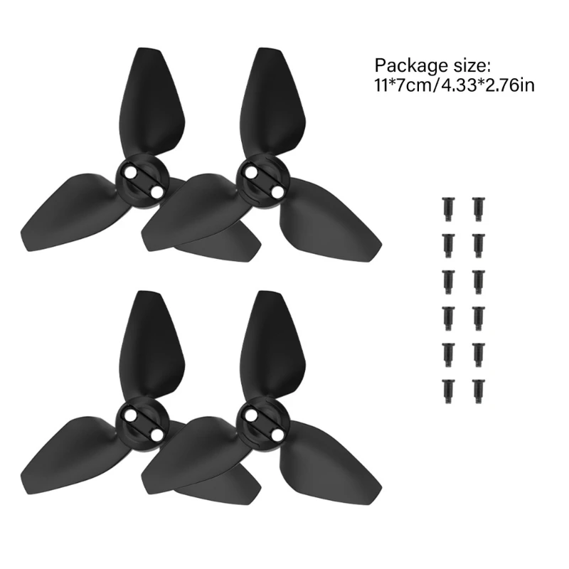 4Pcs Drones Propellers Low Noise Replacement with Screws and Screwdriver Drones