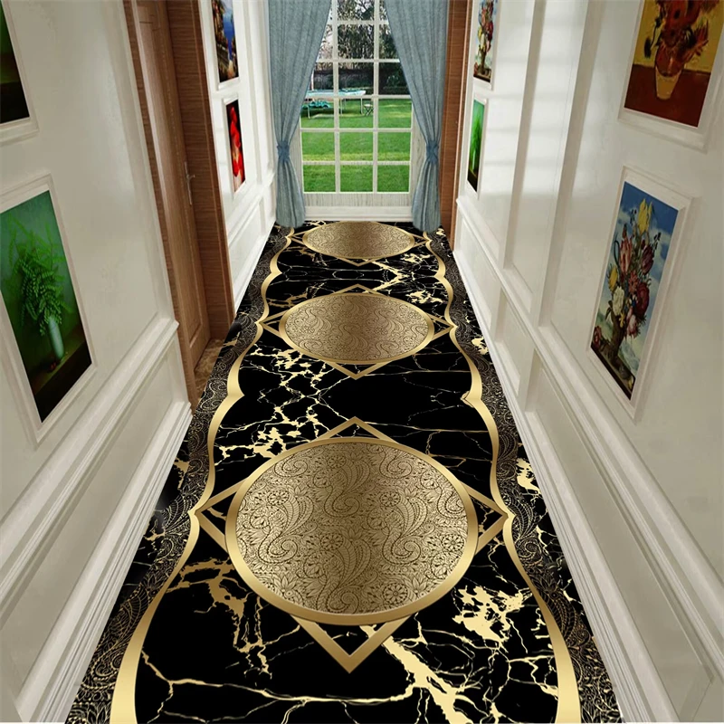 Customizable Long Hallway Carpet Modern Decoration Home Living Room Doormat Bedside Ruuner Washable Bedroom Rug Non-slip Mat