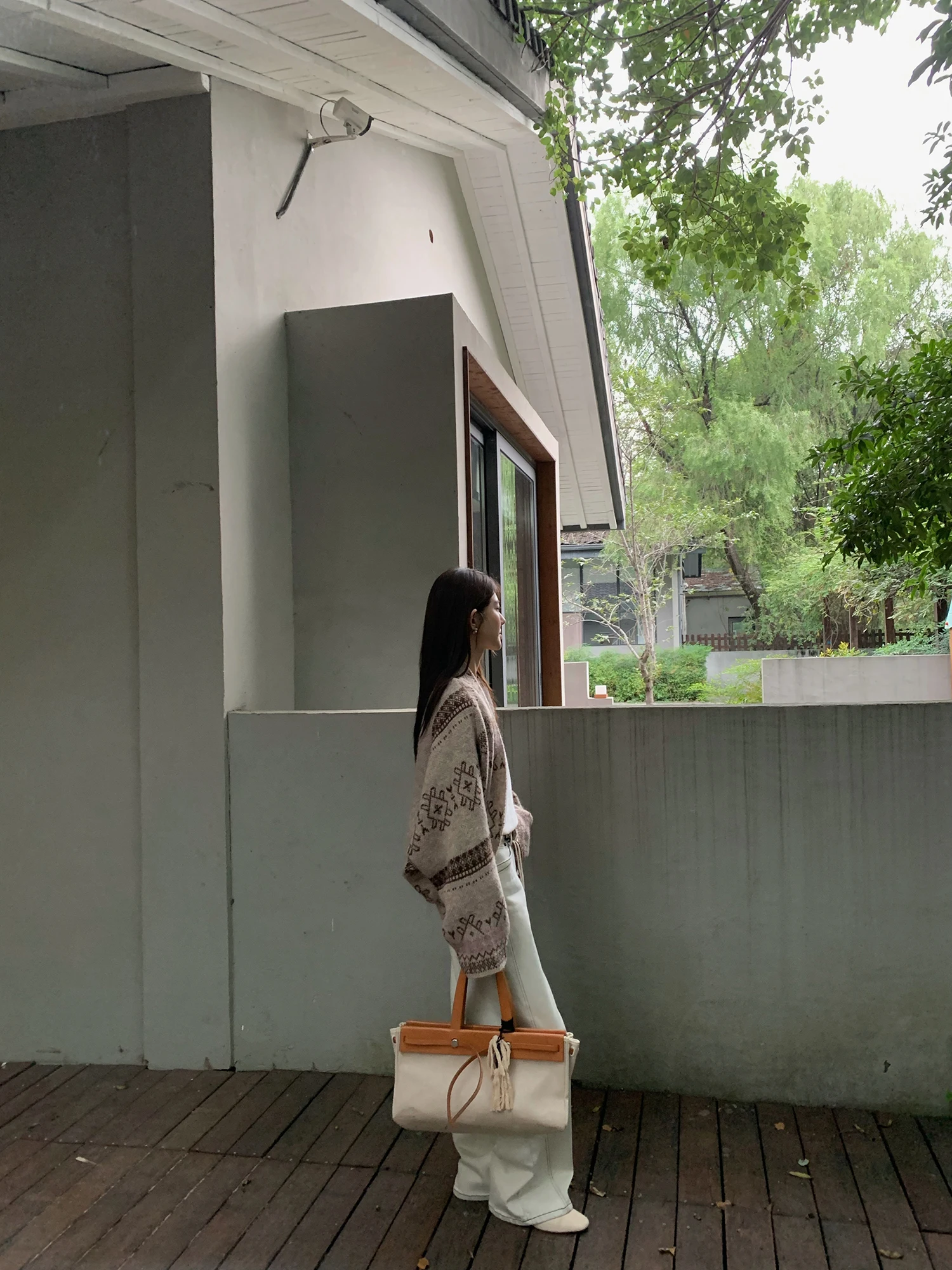 

ASM ANNA Новая зимняя женская вязаная кофта-кардиган с рукавами «летучая мышь», из смесовой шерсти, с узором батик, мягкая, с V-образным вырезом, свободного кроя, теплая, толстая кофта