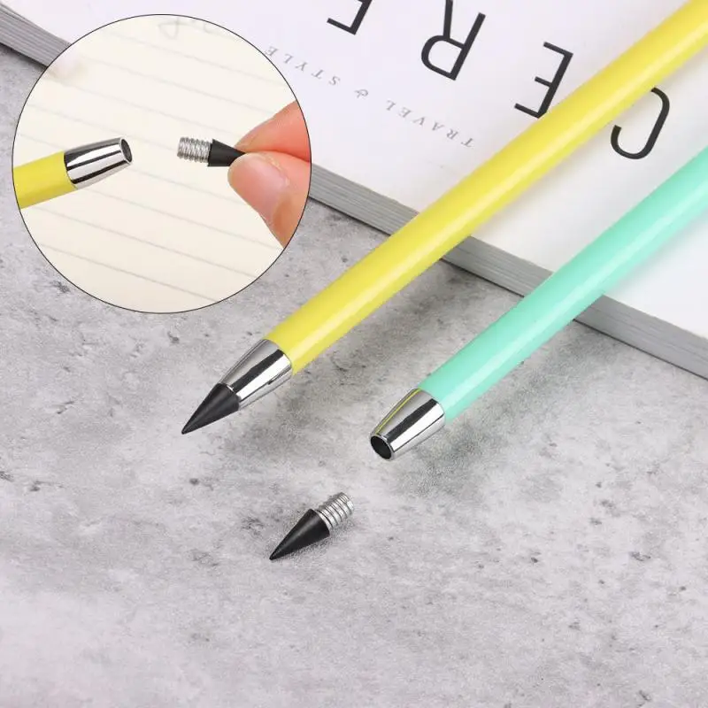 HB Unlimited Writing Pen Eternal Pencil Durable Inkless No Ink Sketch Tool Office School Stationery Tools Gift Art Supplies