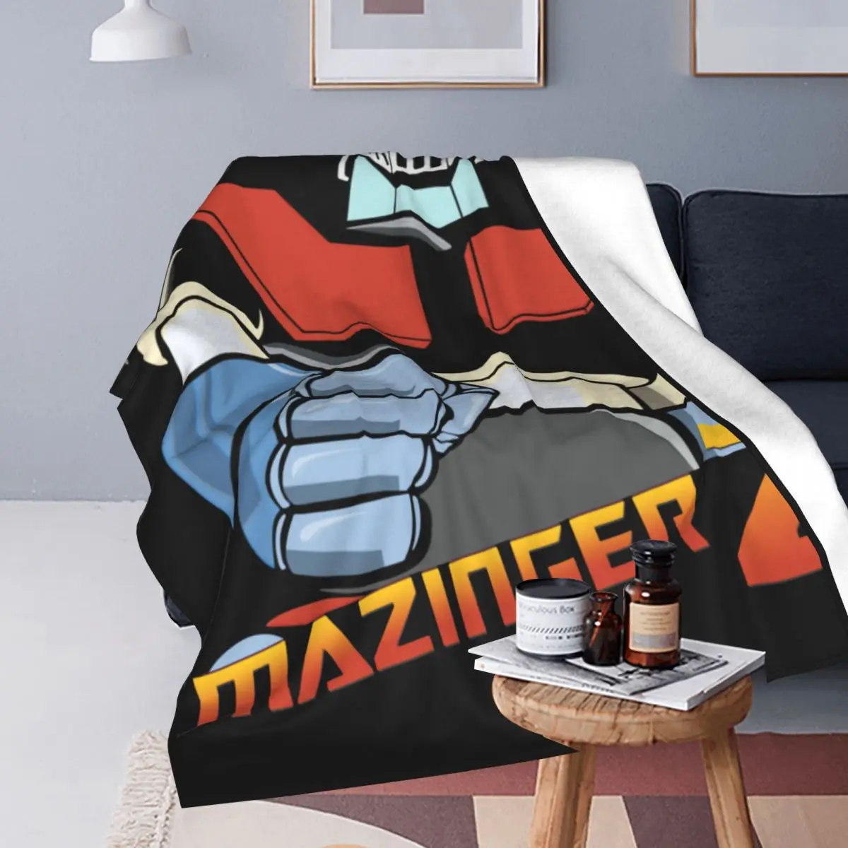 Anime Mazinger Z (2) Blanket Fleece Throw Blankets Bedding Couch Decoration Ultra-Soft Warm Bedspreads