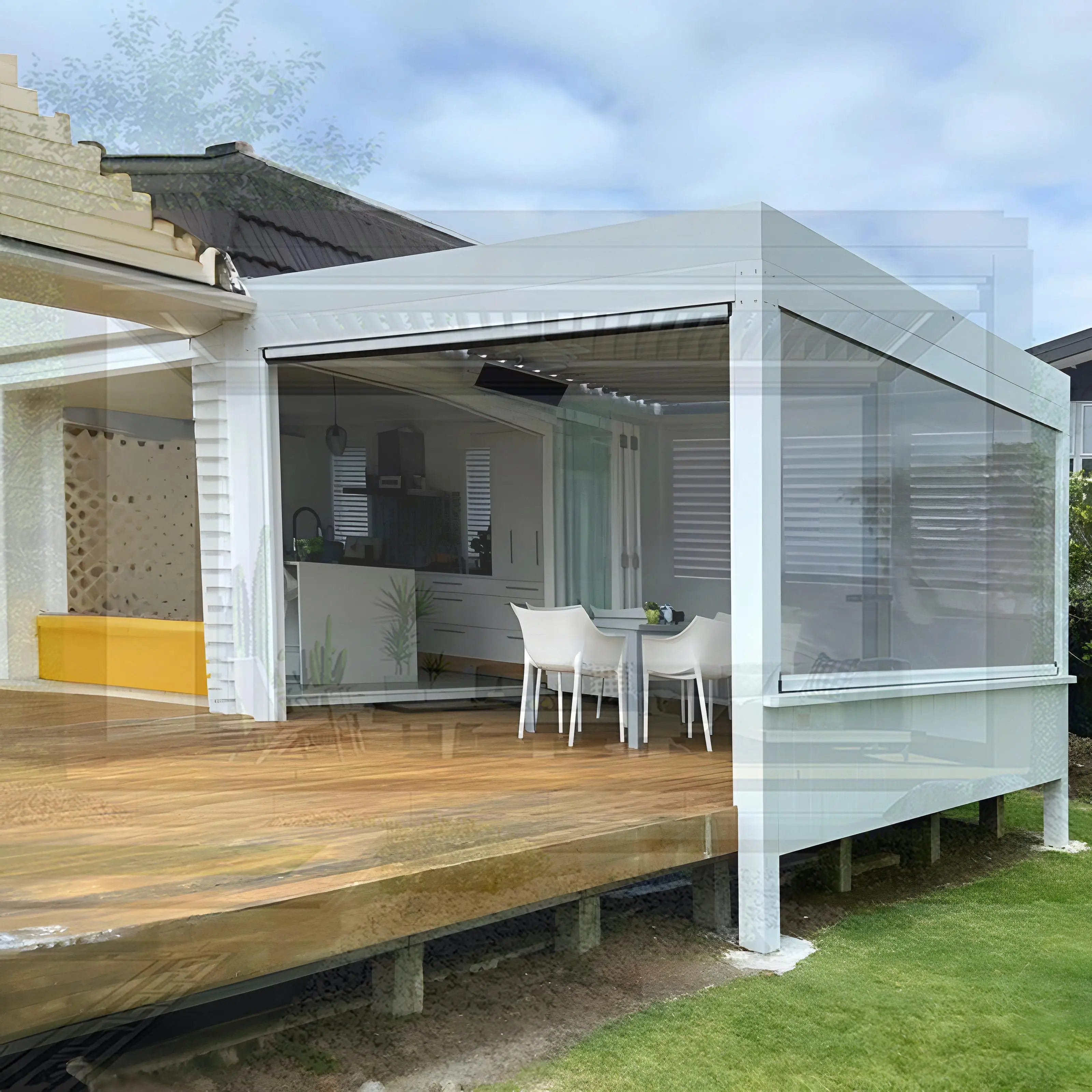 Outdoor Motorized Aluminum Modern Bioclimatic Pergola Premium Quality Turkey Made pergola