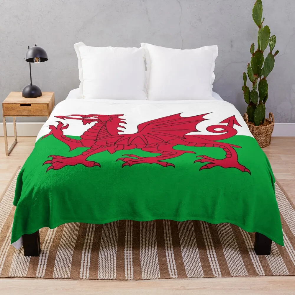 Flag of Wales - Welsh Flag Throw Blanket Sofa quilt large knitted plaid thermal blanket