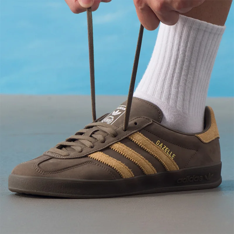 Adidas Clover Men's and Women's T-Head Shoes GAZELLE Classic Casual Training Shoes JQ8386