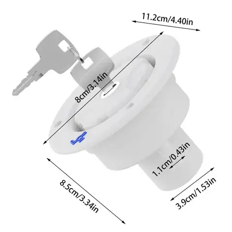 Husbilstillbehör Gravitys färskvattenpåfyllningslucka inloppsfilter låsbart för husbil båt campare släpvagn svart husvagnstillbehör 8 best sales husbilsvatten - №1