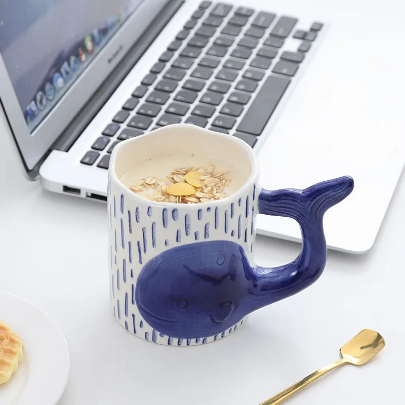 Creative Whale Handgrip Ceramics Mugs Coffee Mug Milk Tea office Cups Drinkware the Best birthday Gift