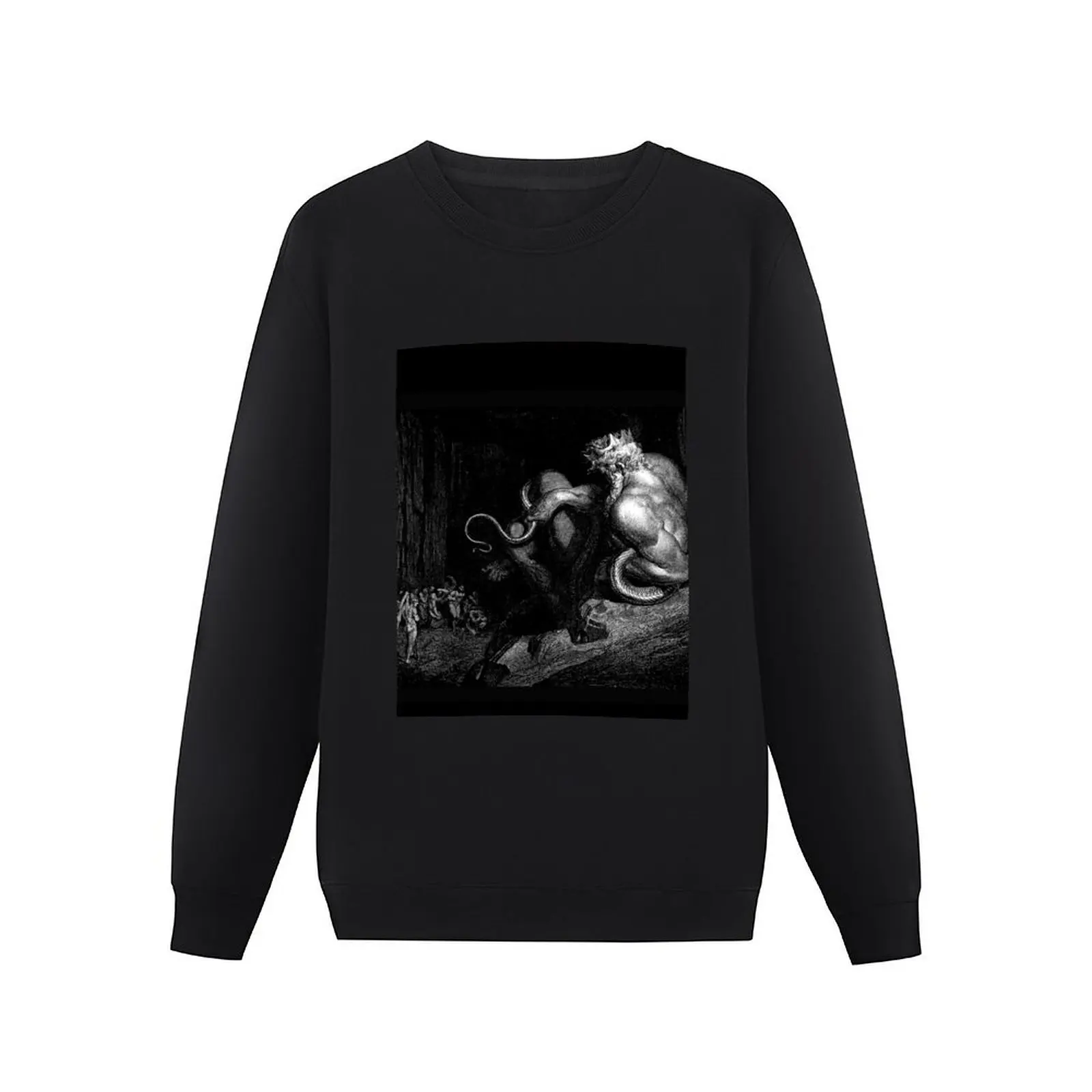 Lithograph - Gustave Doré - Dante Alighieri - Inferno Plate 13 (Canto V Minos) from the Divine Comedy Pullover Hoodie