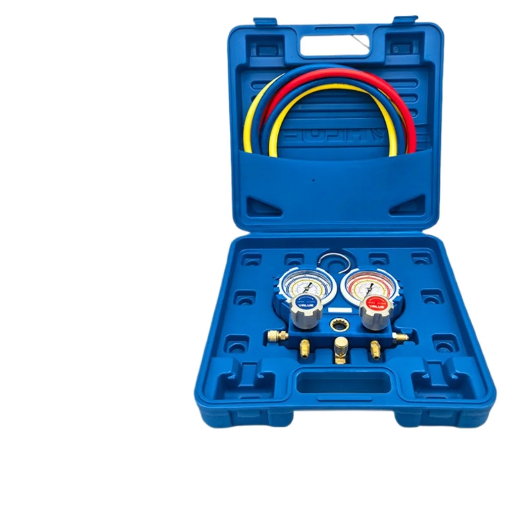 VMG-2-R22-B R410a/R134a/R32 Air Conditioner Fluorine Set Refrigerant Pressure Dual Gauge
