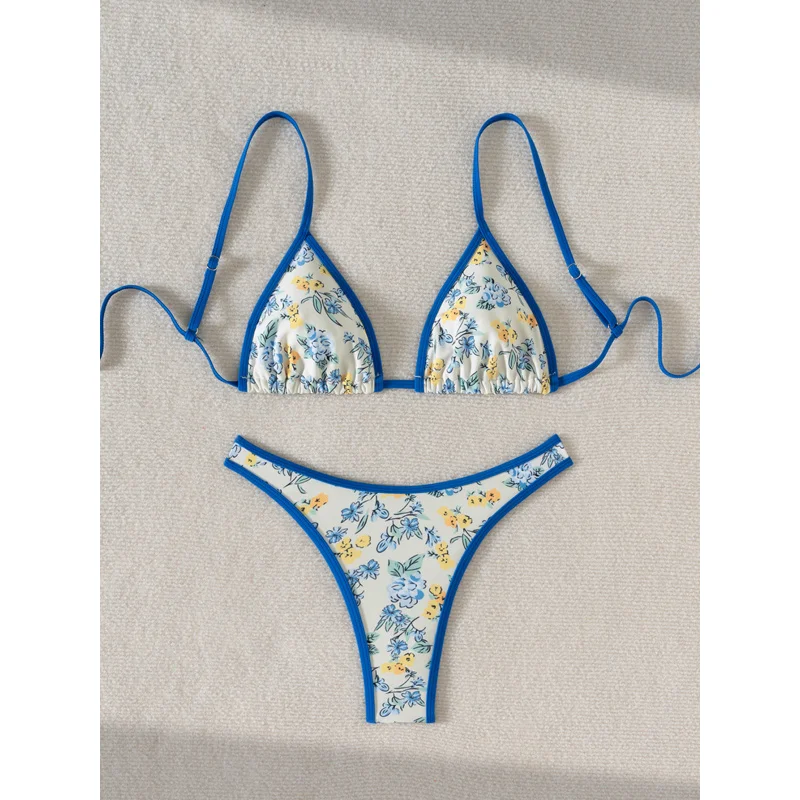 Women's Swimsuit New Style Fresh Edge High-end Feel Hot-selling Tie DesignbikiniSwimwear Set