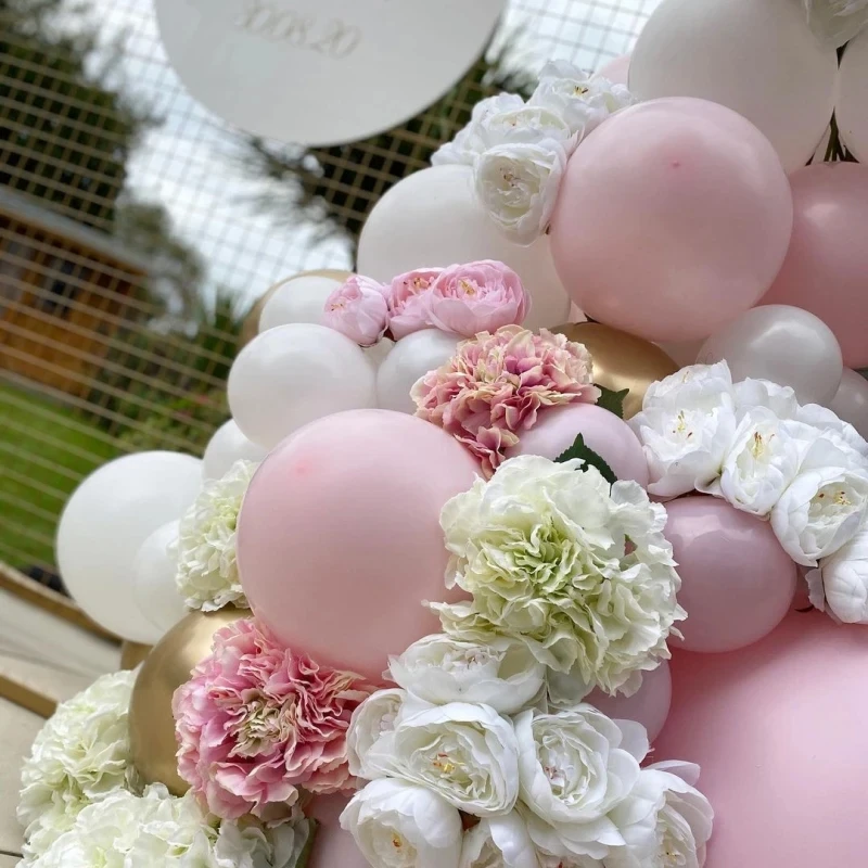 100 Balloon Arch set Pink White Gold balloon garland Wedding Baby shower Birthday themed party balloon decoration