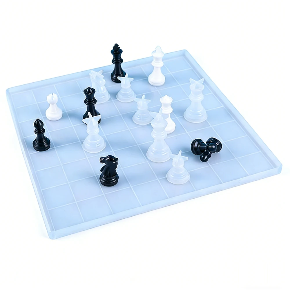 International chess checkerboard Resin Decorative Craft Jewelry Making tools Mold Silicone Mould epoxy resin mold for chocolate
