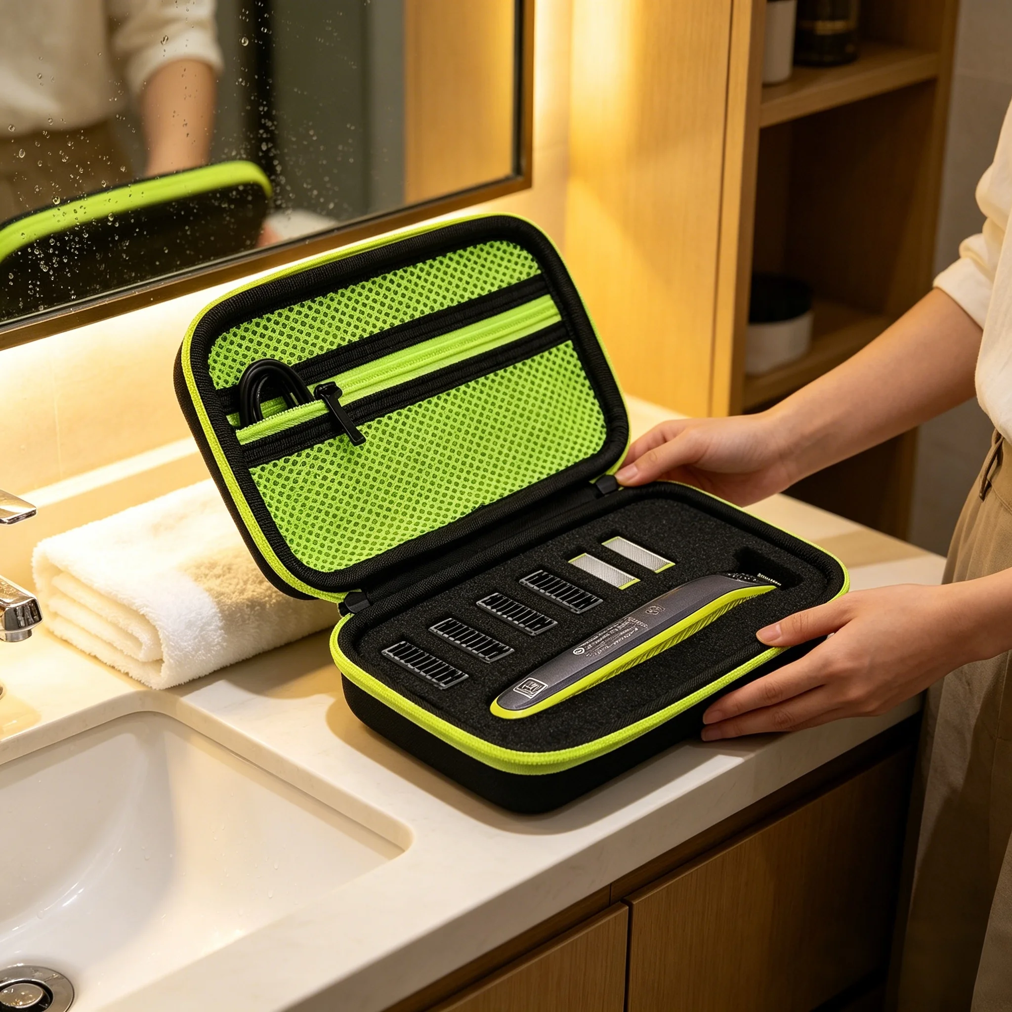 Estuche rígido de EVA para afeitadora eléctrica, funda protectora portátil para viaje