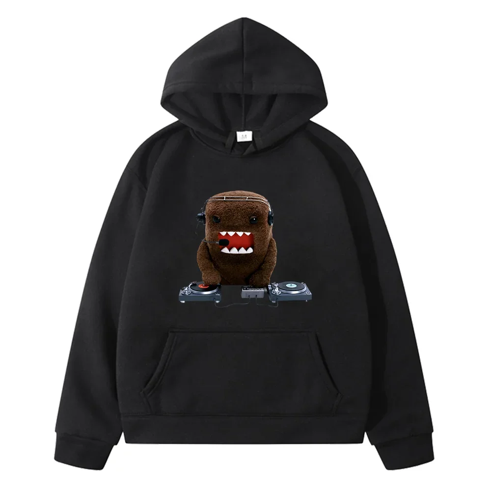 Domo Kun Cute Graphic Hoodie Long Sleeve Autumn Hooded Sweatshirts Streetwear Casual Boys Girls Kawaii Pullovers Children Hoody image 3