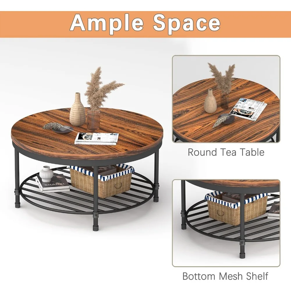 طاولة قهوة صناعية حديثة مع سطح خشبي ريفي وأرجل معدنية قوية لغرفة المعيشة واستخدام طاولة نهاية طبيعية