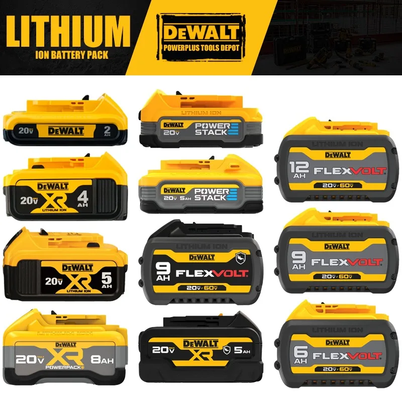 DEWALT DCB2108 DCB205 DCB204 DCB203 DCB184G DCB609G DCB606 DCB609 DCB612 Lithium Ion Battery Pack 20V 60V