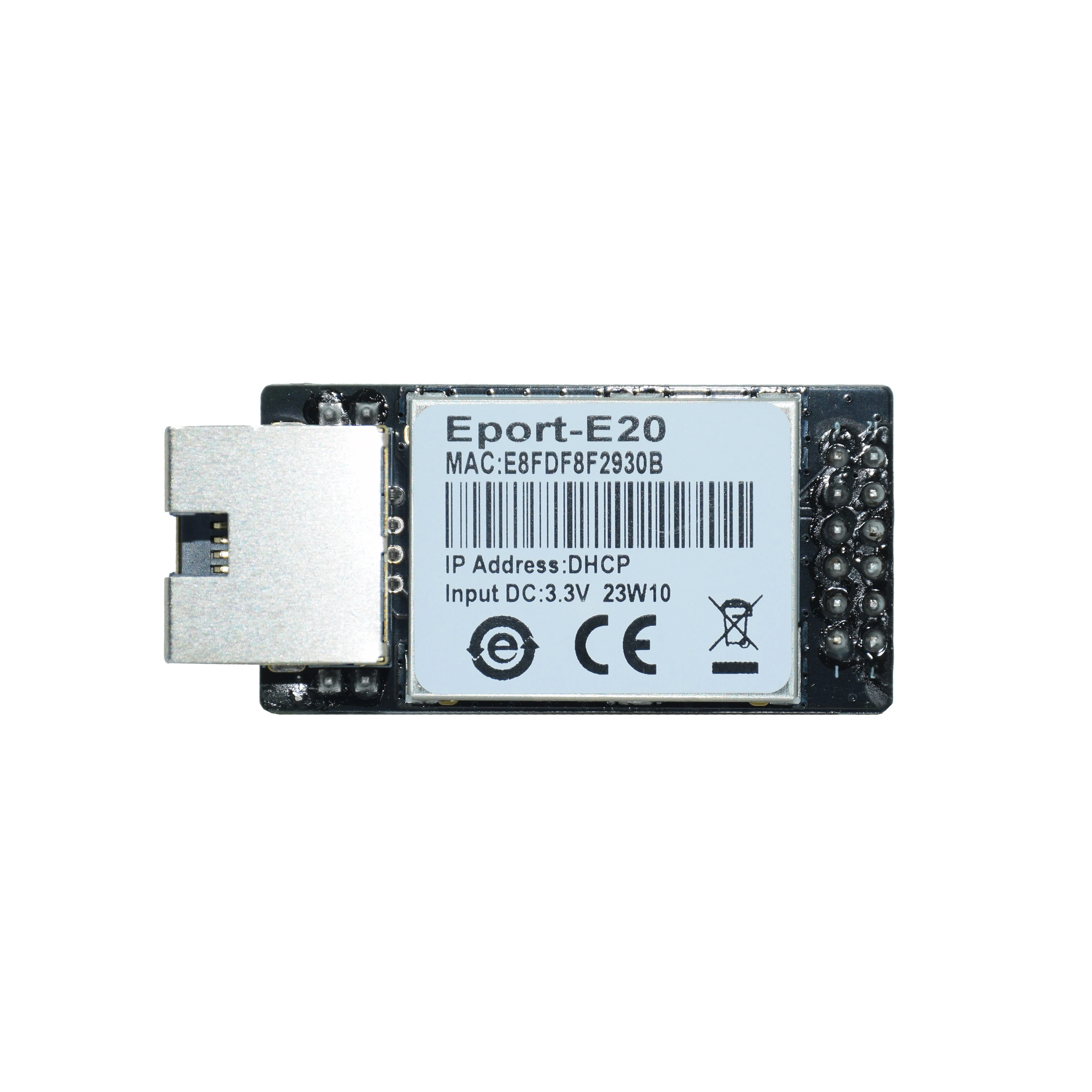 Puerto de servidor de red de Eport-E20, módulo integrado de serie TTL a Ethernet, dispositivo IOT, compatible con DHCP, TCP, IP, Telnet, Modbus, TCP, 3,3 v