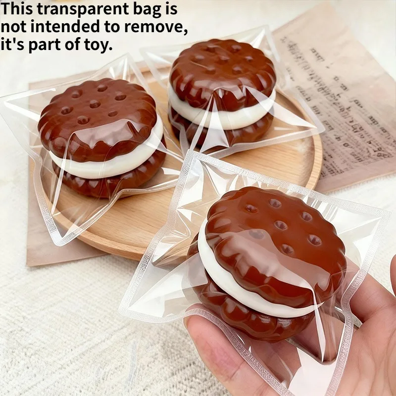 2-pack Squishy Toys Sticky Tabby Cookies: Soft and elastic relaxation toys |   Super soft stress-relief squeeze toy, a cute and child-friendly cookie-textured stress ball with a unique design, perfect as a gift to relieve anxiety, suitable for all ages and genders, and ideal for office relaxation